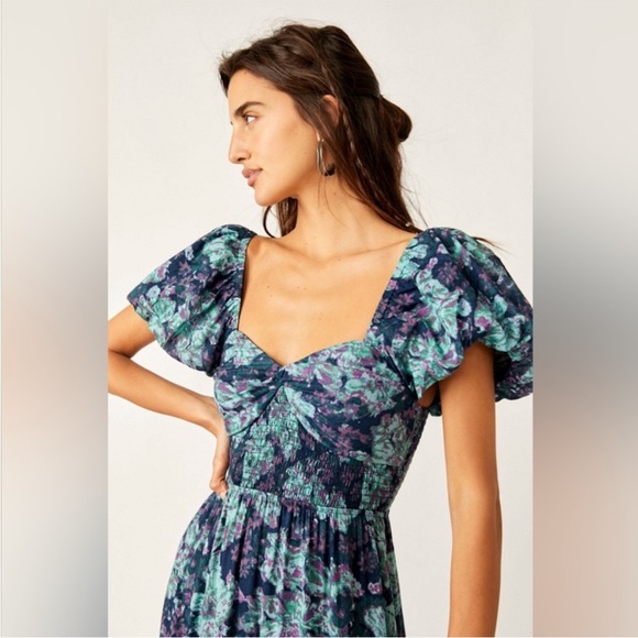 Free People Sundrenched Dress in Emerald Combo - Picture 6 of 11